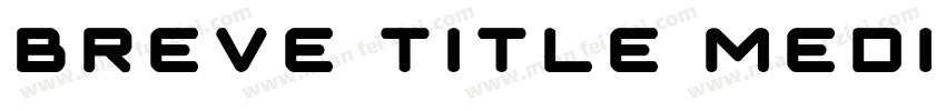 Breve Title Medium字体转换